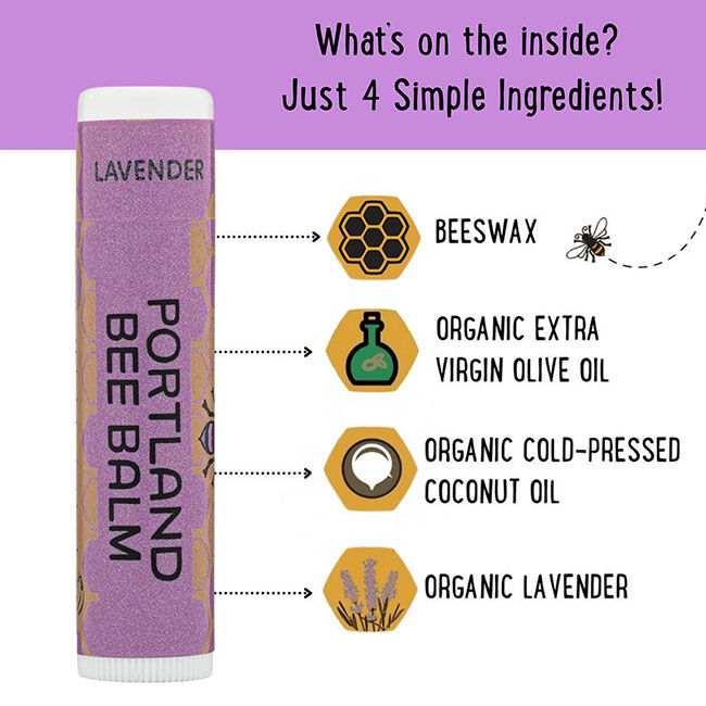 Portland Bee Balm Lip Balm - Lavender image number null