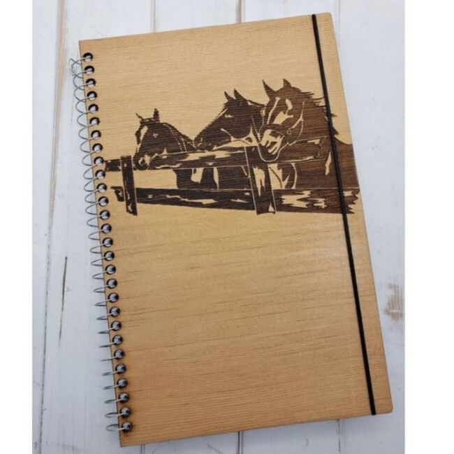 Genesis 3D Lined Journal - Horses at Fence image number null