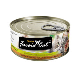 Fussie Cat Premium Tuna with Smoked Tuna in Aspic - 2.8 oz