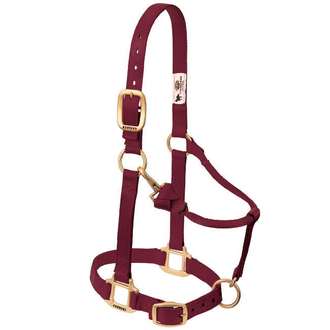 Weaver Adjustable Nylon Halter - Burgundy image number null