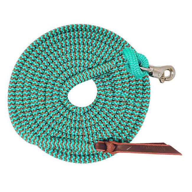 Knotty Girlz 9/16" Diameter Premium Polyester Yacht Braid Lead Rope with Trigger Bull Snap End image number null