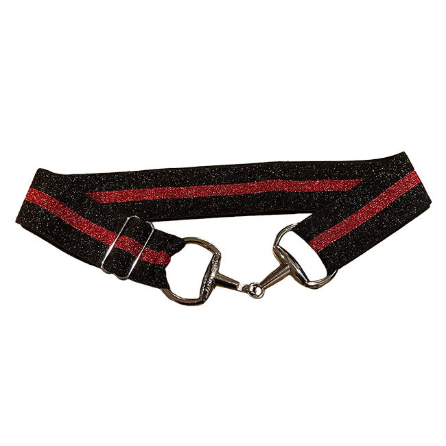 Anademi Stretch Belt with Silver-Tone Bit Buckle - Shimmers image number null