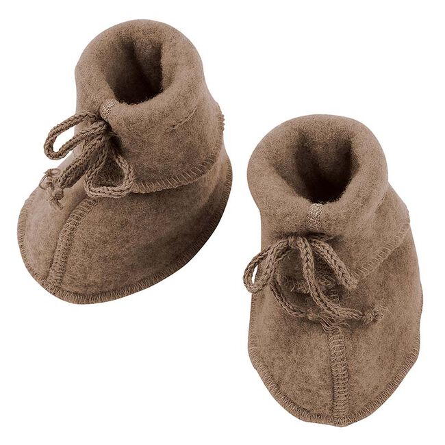 Engel Wool Baby Booties - Walnut image number null