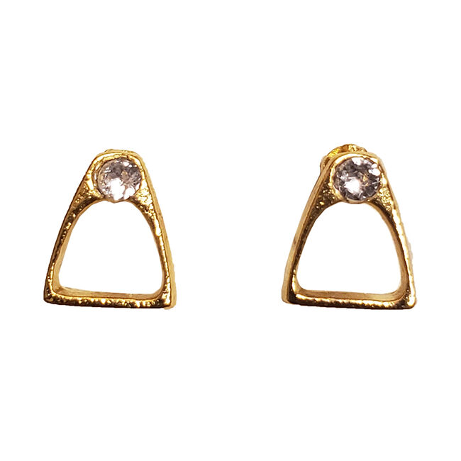 Finishing Touch of Kentucky Gold Stirrup Earrings image number null