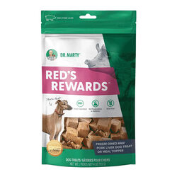 Dr. Marty Red's Rewards - 100% Freeze-Dried Raw Pork Liver Dog Treats - 4 oz
