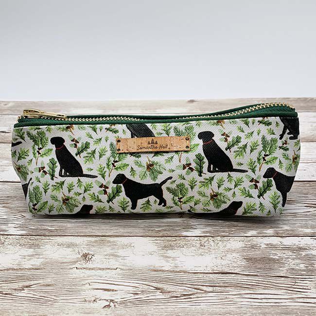 Samantha Hall Designs Pencil Case - Black Labrador image number null