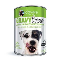 Dave's Pet Food Gravylicious Dog Food - Lamb & Veggies Pate Dinner - 12 oz