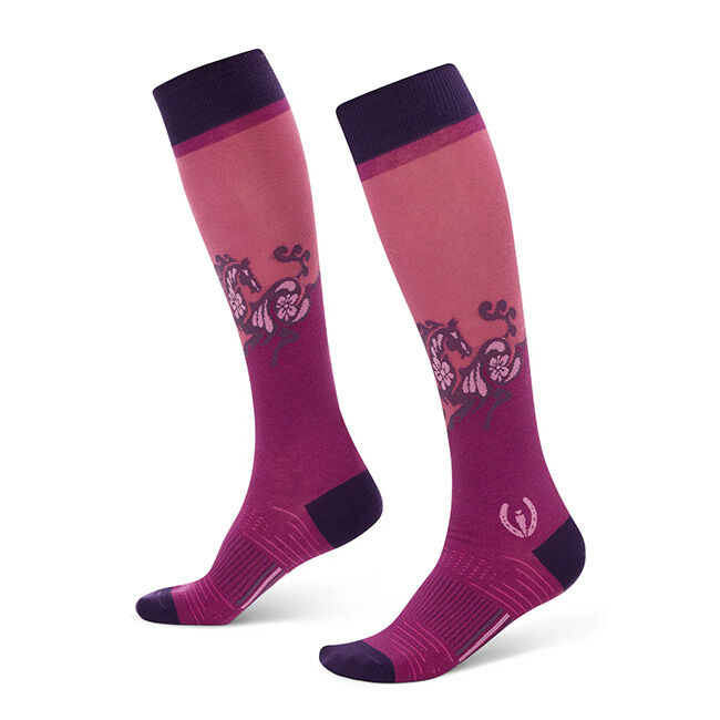 Kerrits Women's Frolic Horse Knee-Hi Socks image number null
