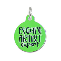 Bad Tags Dog ID Tag - Escape Artist Expert - Green