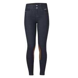 Kerrits Kids' Stretch Denim Knee Patch Riding Breech - Denim - Closeout
