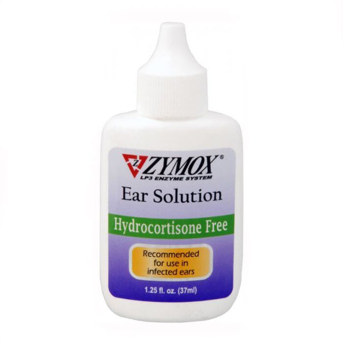 Zymox Enzymatic Hydrocortisone Free Ear Solution 1.25 oz The