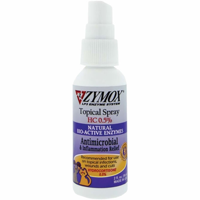 Zymox Topical Spray for Hot Spots & Skin Infections HC 0.5%  image number null