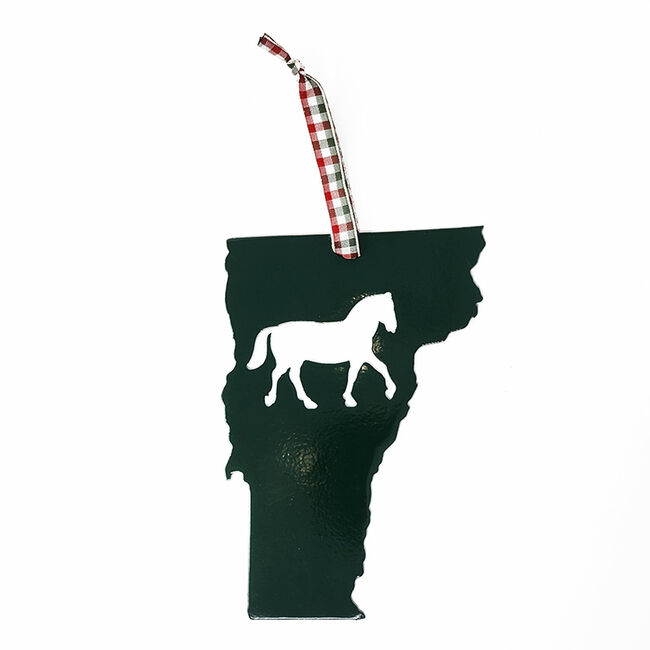 Metal Mazing Ornament - Handmade in NH - Vermont with Horse image number null