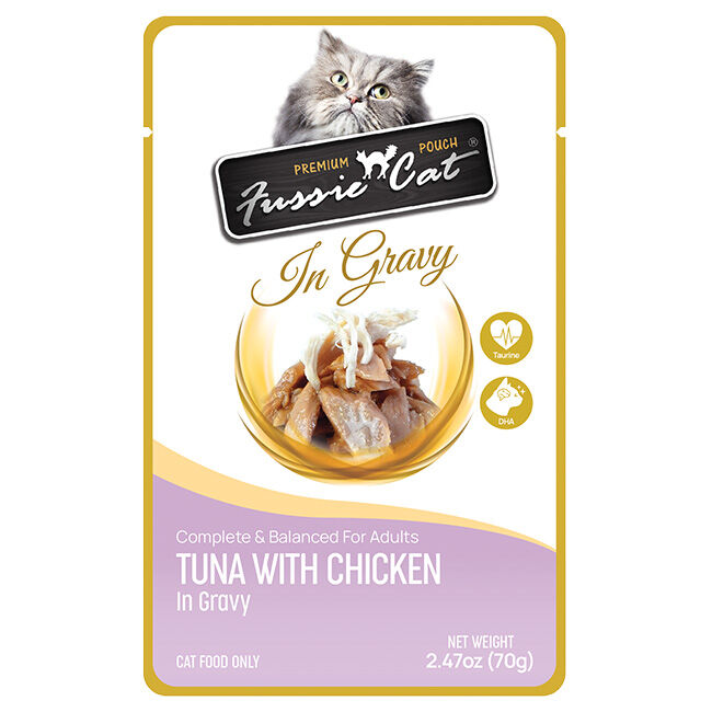Fussie Cat Premium Pouch in Gravy - Tuna with Chicken in Gravy - 2.47 oz image number null