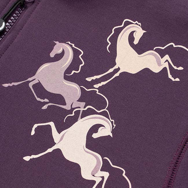 Kerrits Kids' Zip and Whinny Hoodie - Elderberry image number null