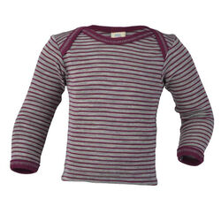Engel Baby Organic Wool/Silk Blend Striped Shirt - Orchid