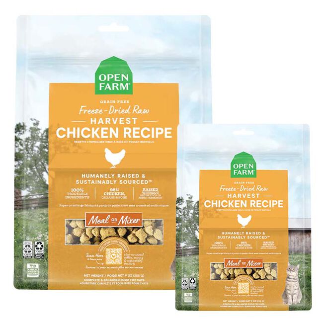 Open Farm Freeze-Dried Raw Cat Food - Harvest Chicken Recipe image number null