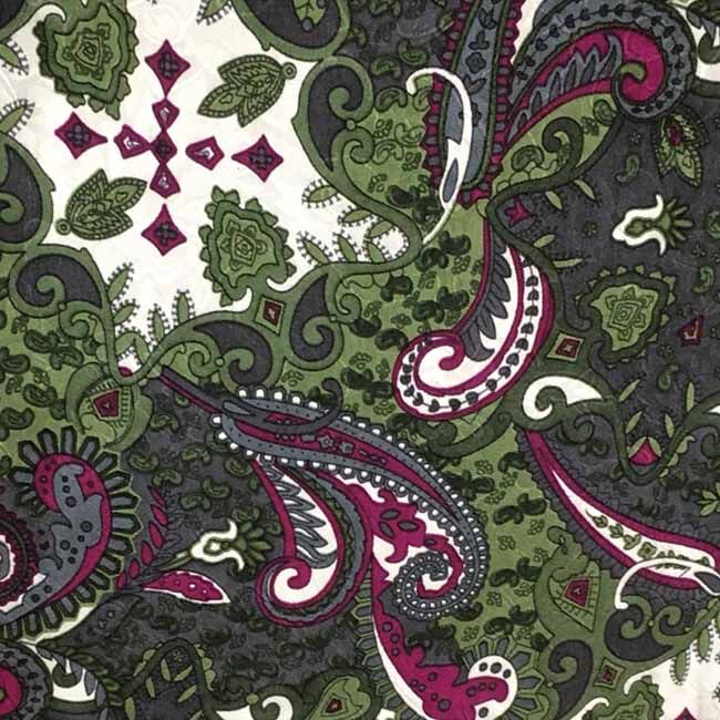 Wyoming Traders Wild Rag Paisley Silk Scarf - Watermelon image number null