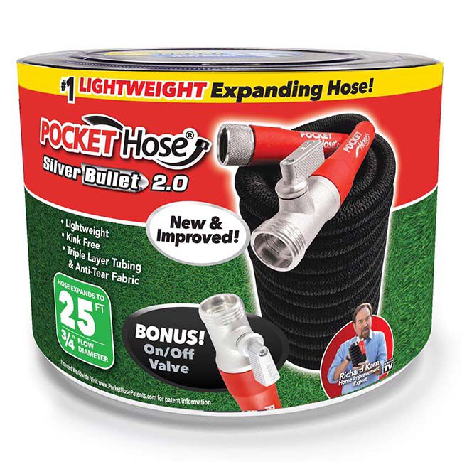Pocket Hose Silver Bullet 2.0 - 3/4" x 25' image number null