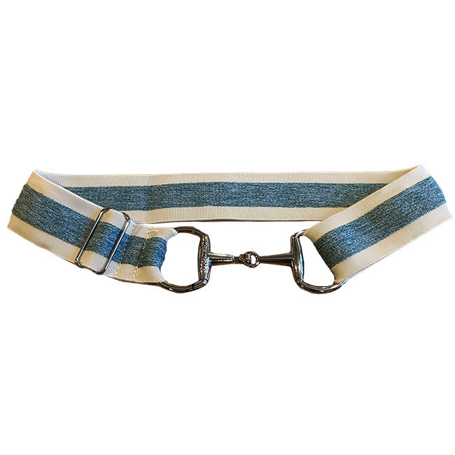 Anademi Stretch Belt with Silver-Tone Bit Buckle - Textures image number null