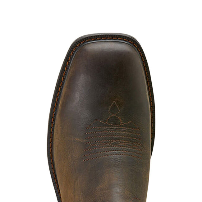 Ariat Men's Groundbreaker Wide Square Toe Steel Toe Work Boot - Dark Brown image number null