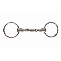 Korsteel Stainless Steel Oval Link Loose Ring Snaffle Bit