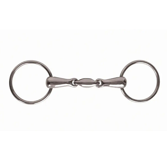 Korsteel Stainless Steel Oval Link Loose Ring Snaffle Bit image number null