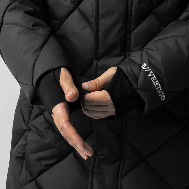 B Vertigo Women's Gem Insulated Long Riding Jacket - Black Beauty image number null