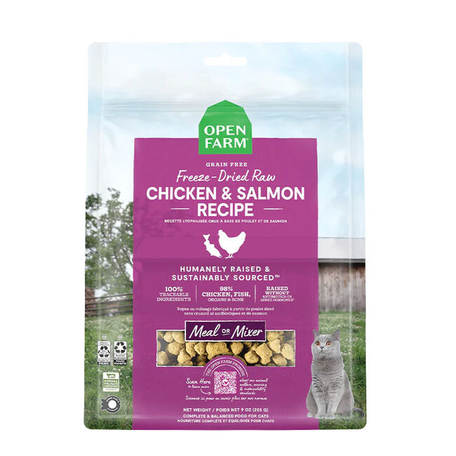 Open Farm Freeze-Dried Raw Cat Food - Chicken & Salmon Recipe image number null