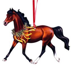 Classy Equine Bay Arabian Horse Christmas Ornament