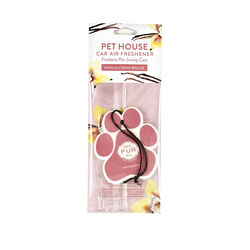 Pet House Candle Car Air Freshener - Vanilla Creme Brulee