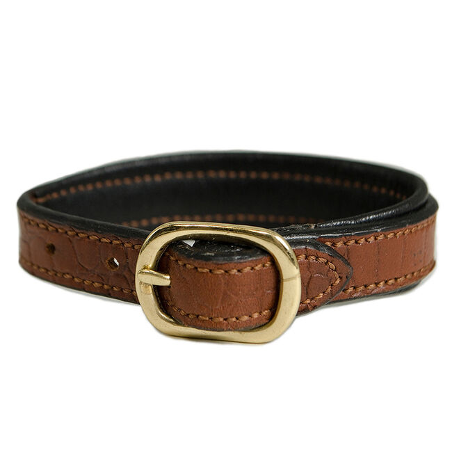 Horse Fare Croc Leather Padded Bracelet - Closeout image number null