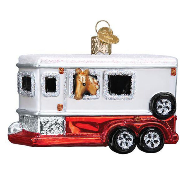 Old World Christmas Horse Trailer Ornament image number null