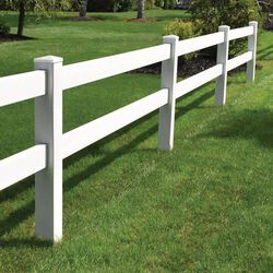 Barrette Outdoor Living Ranch Rail Vinyl Fencing - White