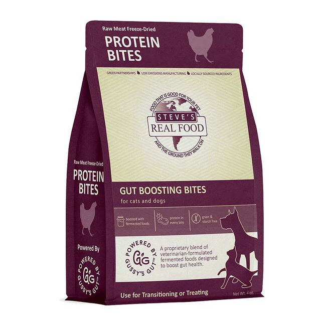 Steve's Real Food Raw Freeze-Dried Protein Bites Probiotic Dog & Cat Treats - Chicken Recipe image number null