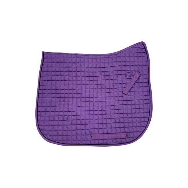 PRI Quilted Equu-Felt Filled Dressage Pad - Purple w/ Black Trim image number null