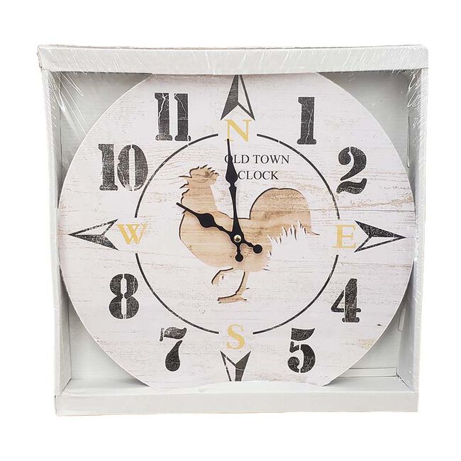 JT International 13" Rooster Wall Clock image number null