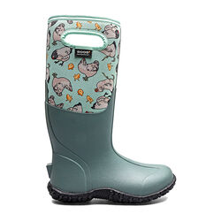 BOGS Women's Farm Boots - Mesa Chickens - Aqua