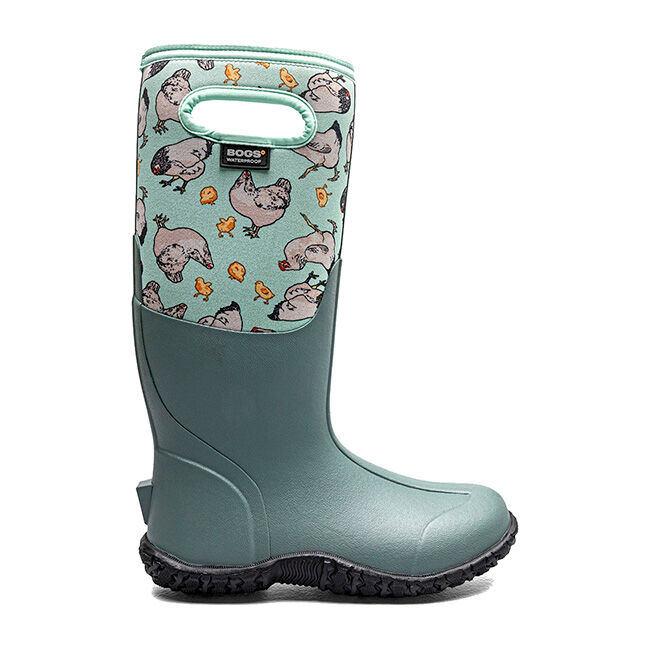 BOGS Women's Farm Boots - Mesa Chickens - Aqua image number null