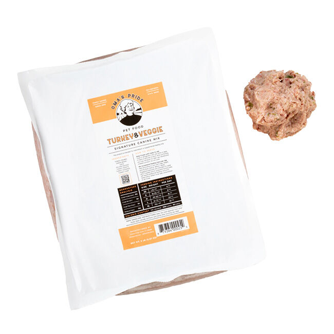 Oma's Pride Frozen Turkey & Veggie Mix for Dogs image number null