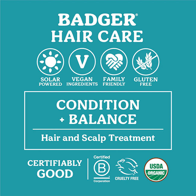 Badger Argan Hair Oil for Dry Damaged Hair - 2 oz image number null