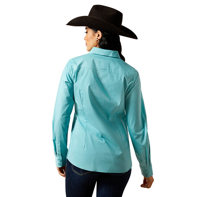 Ariat Women's Kirby Stretch Shirt - Aqua Sea image number null