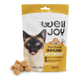 WellJoy Dual-Benefit Immune+ Gutboost Cat Treats - 3.2 oz