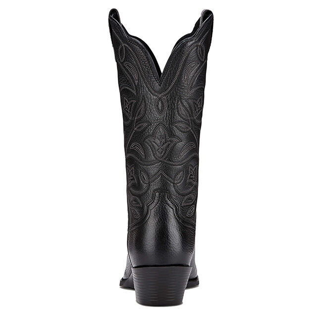 Ariat Women's Heritage R Toe Western Boot - Black Deertan image number null