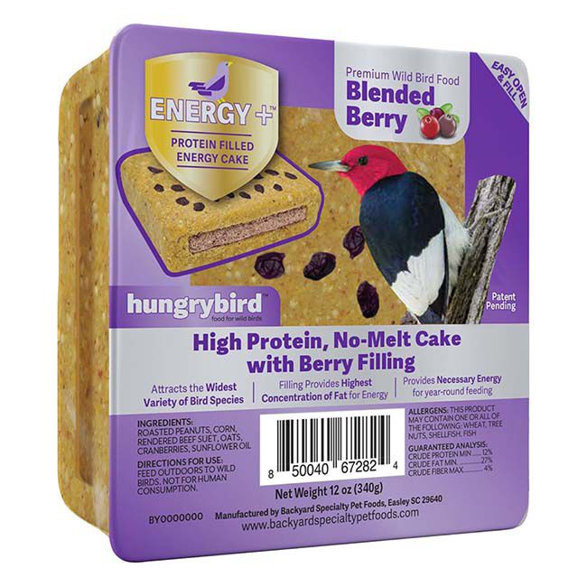 Hungrybird Energy Plus Protein Filled Energy Cake - Suet with Berry Filling - 12 oz image number null
