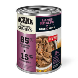 ACANA Premium Chunks Dog Food - Lamb Recipe in Bone Broth - 12.8 oz