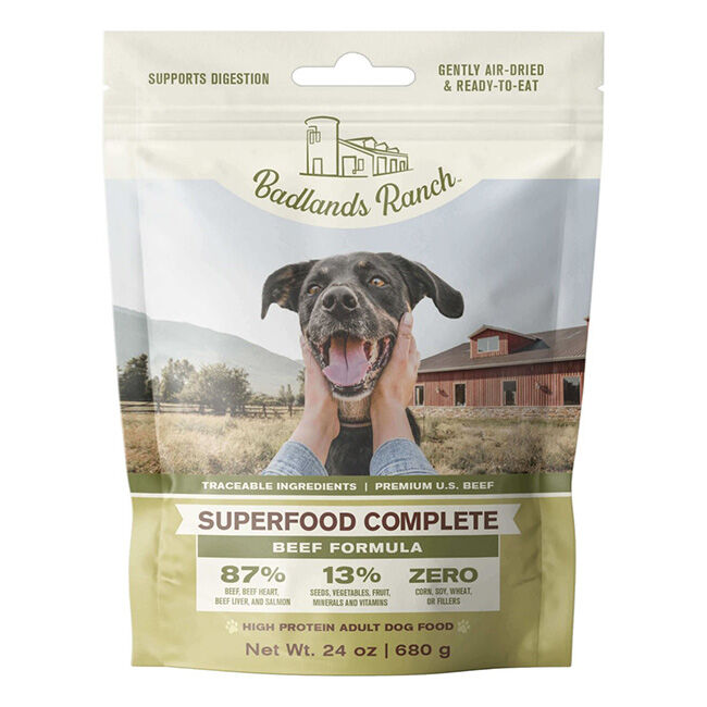 Badlands Ranch Superfood Complete Grain-Free Air-Dried Dog Food - Beef Recipe image number null