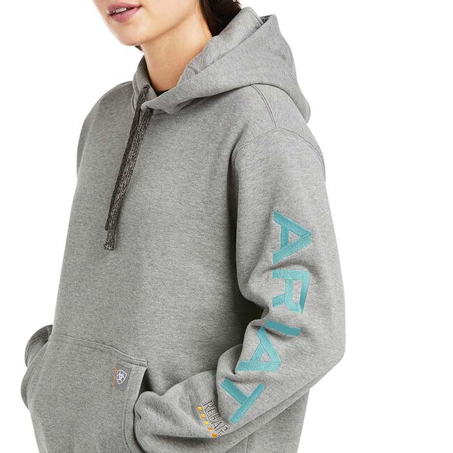 Ariat Women's Rebar Graphic Hoodie - Heather Grey image number null