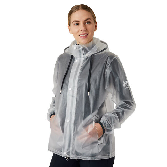 B Vertigo Women's Remi Transparent Raincoat - Clear/Dark Navy image number null