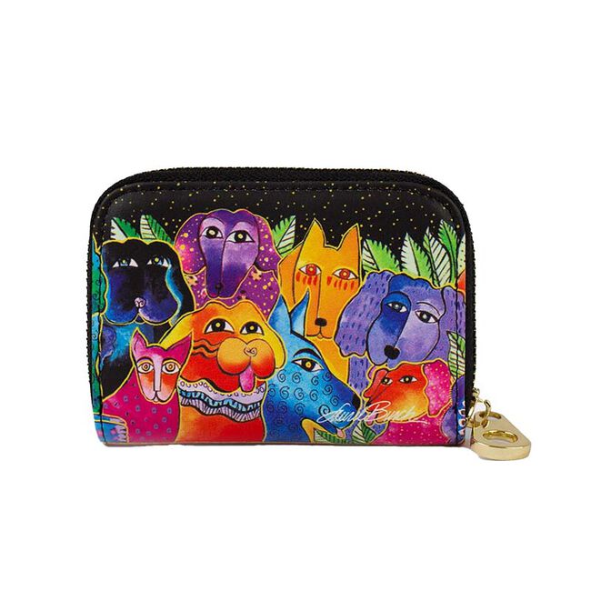 Monarque Laurel Burch RFID Zipper Wallet - Dogs and Doggies image number null